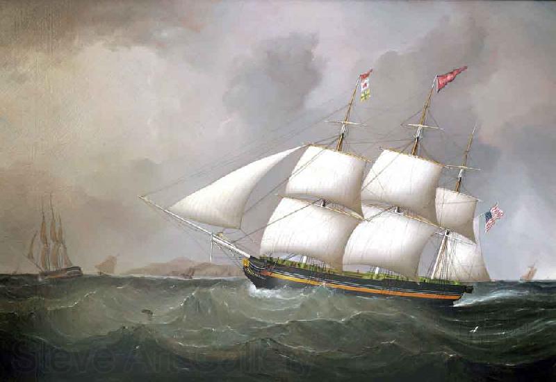 Samuel Walters American Packet VICTORIA off Holyhead France oil painting art